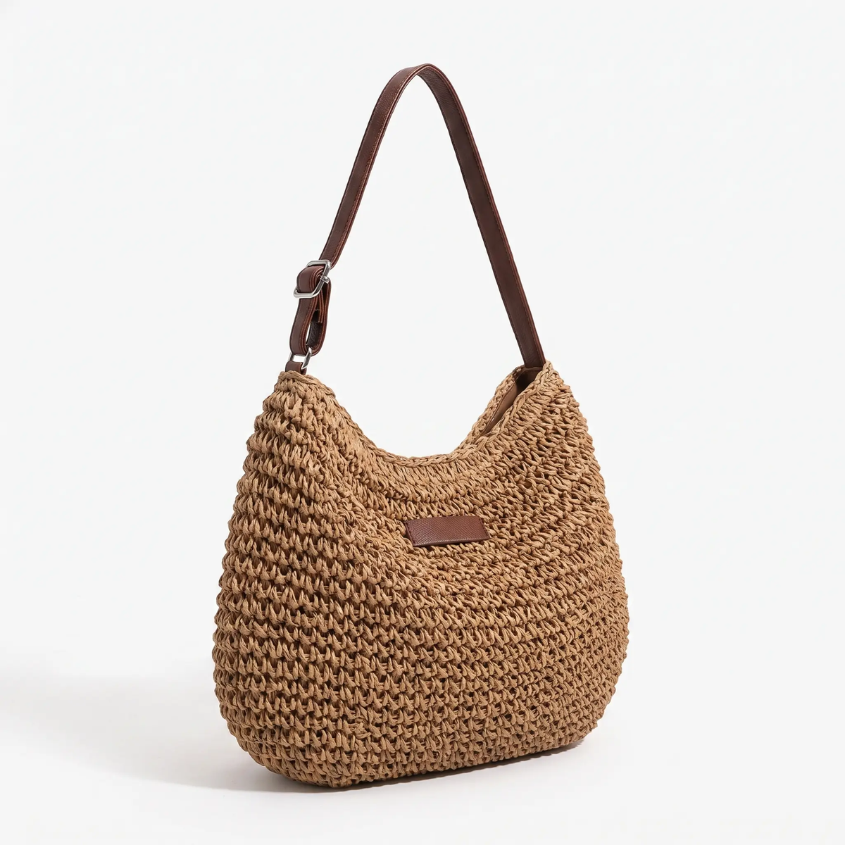 Bohemian Spacious Shoulder Bag for Women - Brown, 31 × 25 × 4 cm