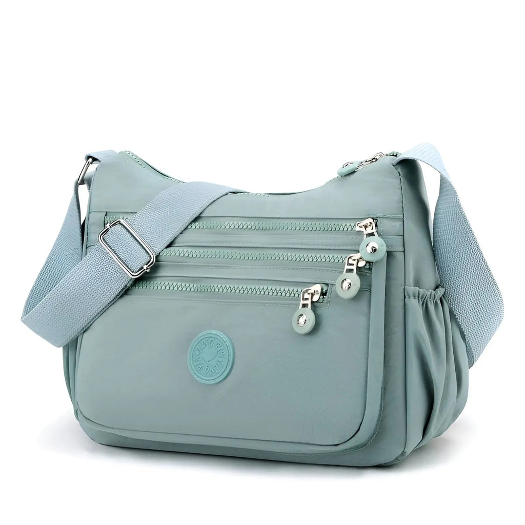 Waterproof Women's Shoulder Bag - Spacious Nylon, Zipper Closure, view 7
