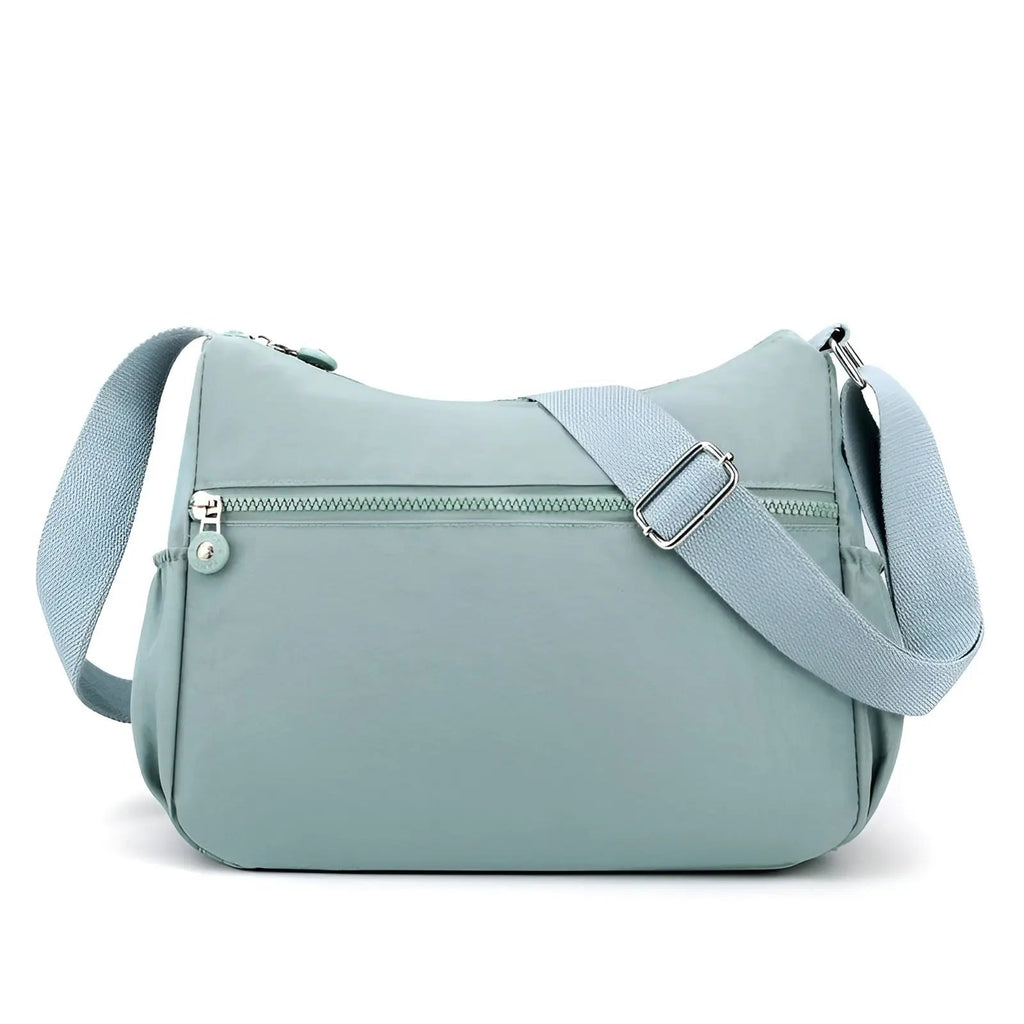 Waterproof Women's Shoulder Bag - Spacious Nylon, Zipper Closure, view 8