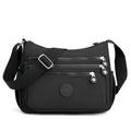 Waterproof Women's Shoulder Bag - Spacious Nylon, Zipper Closure
