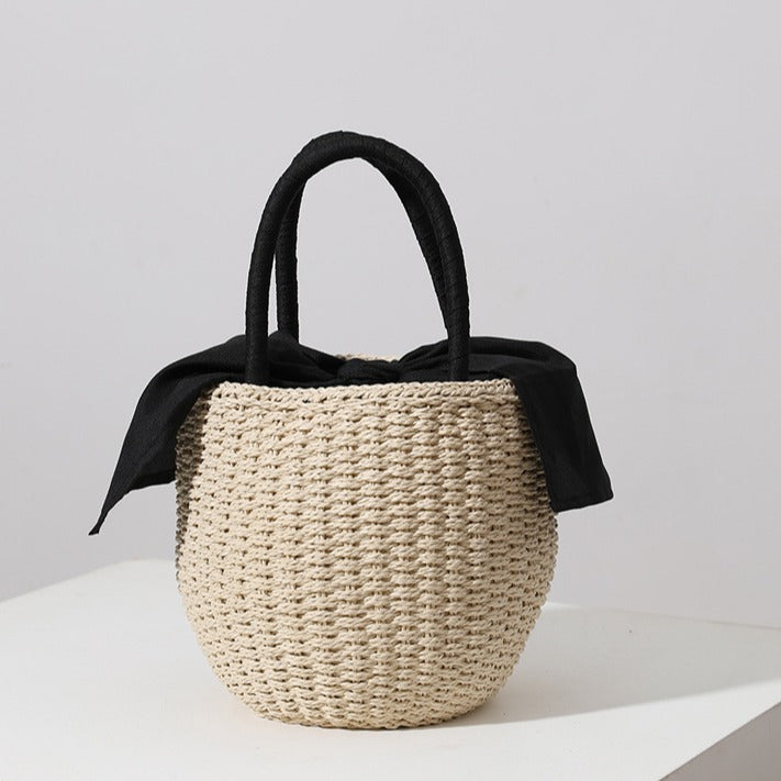 Handcrafted Basket Bag for Women - Bead Details, Spacious Interior, view 3