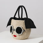 Handcrafted Basket Bag for Women - Bead Details, Spacious Interior, view 4