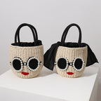 Handcrafted Basket Bag for Women - Bead Details, Spacious Interior