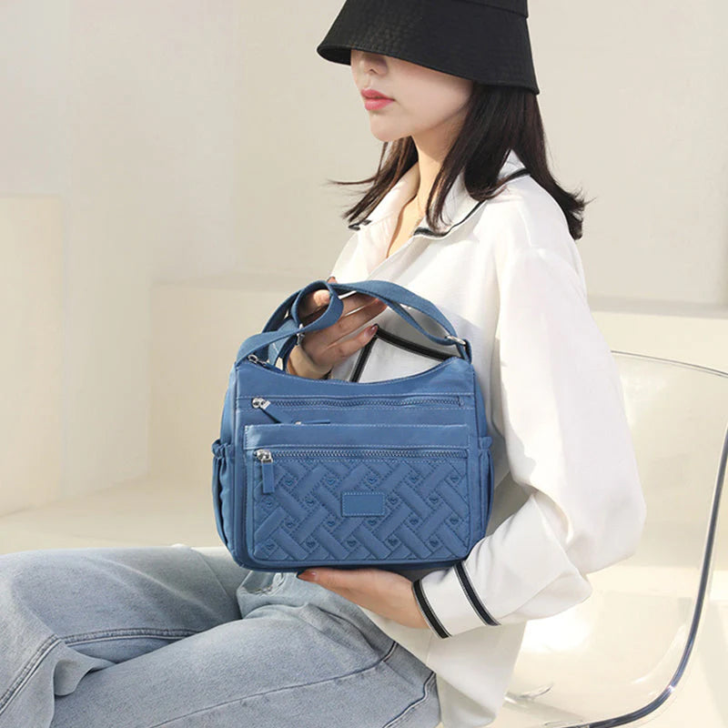 Classic Luxury Shoulder Bag for Women - Nylon, Adjustable Strap, view 4
