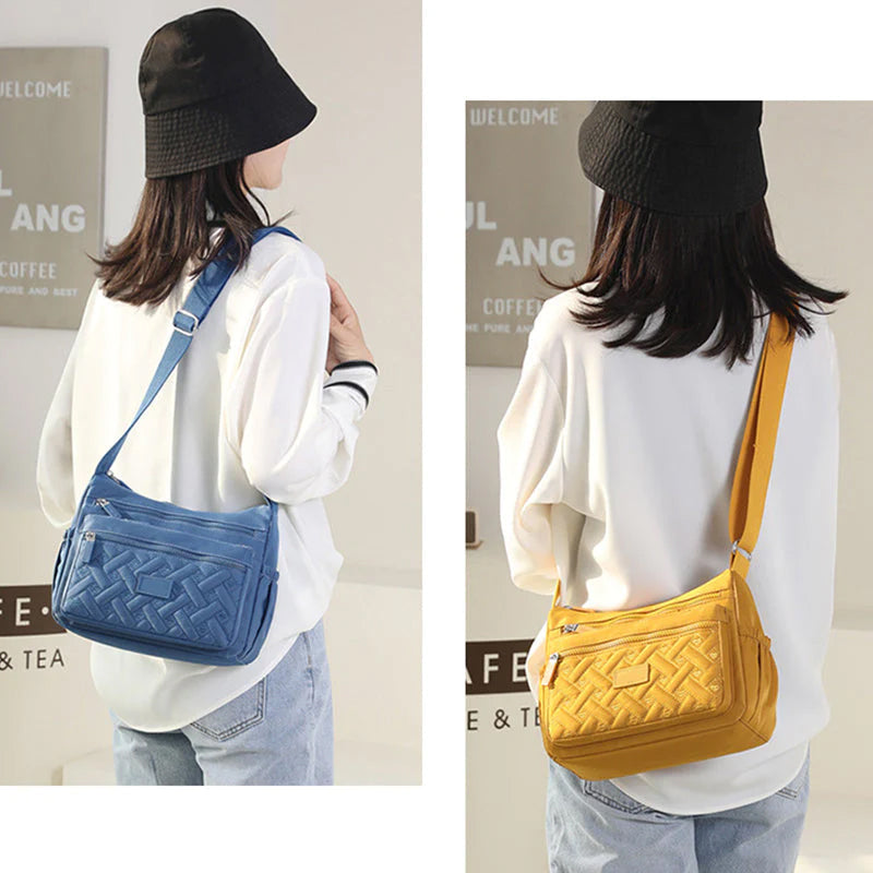 Classic Luxury Shoulder Bag for Women - Nylon, Adjustable Strap, view 6