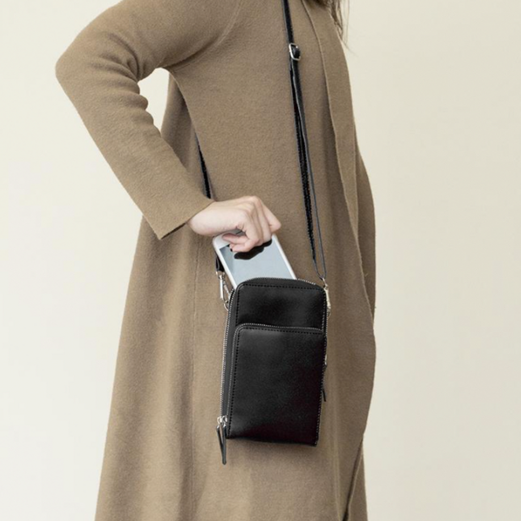 Leather Phone Purse for Women - Triple Lock, Fits Most Smartphones, view 2