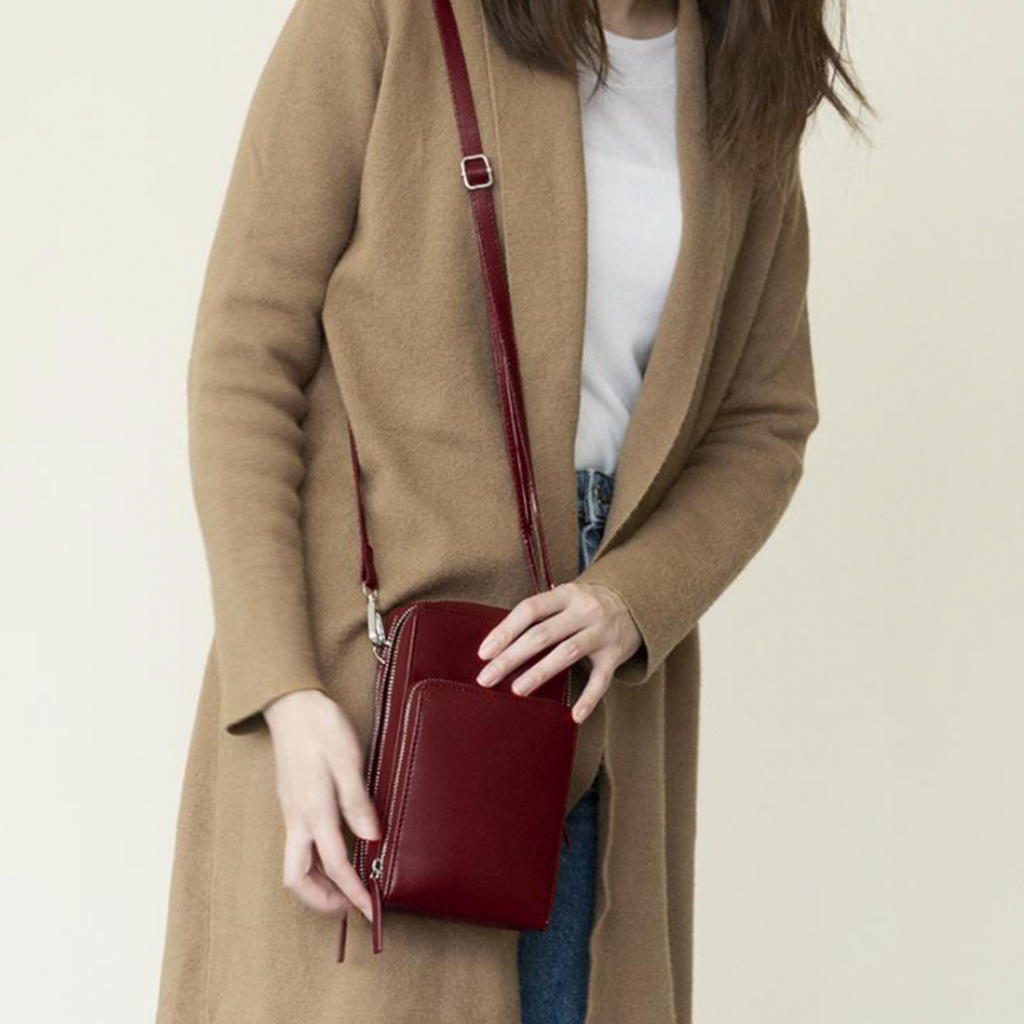 Leather Phone Purse for Women - Triple Lock, Fits Most Smartphones, view 3