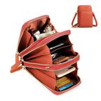 Leather Phone Purse for Women - Triple Lock, Fits Most Smartphones, view 5