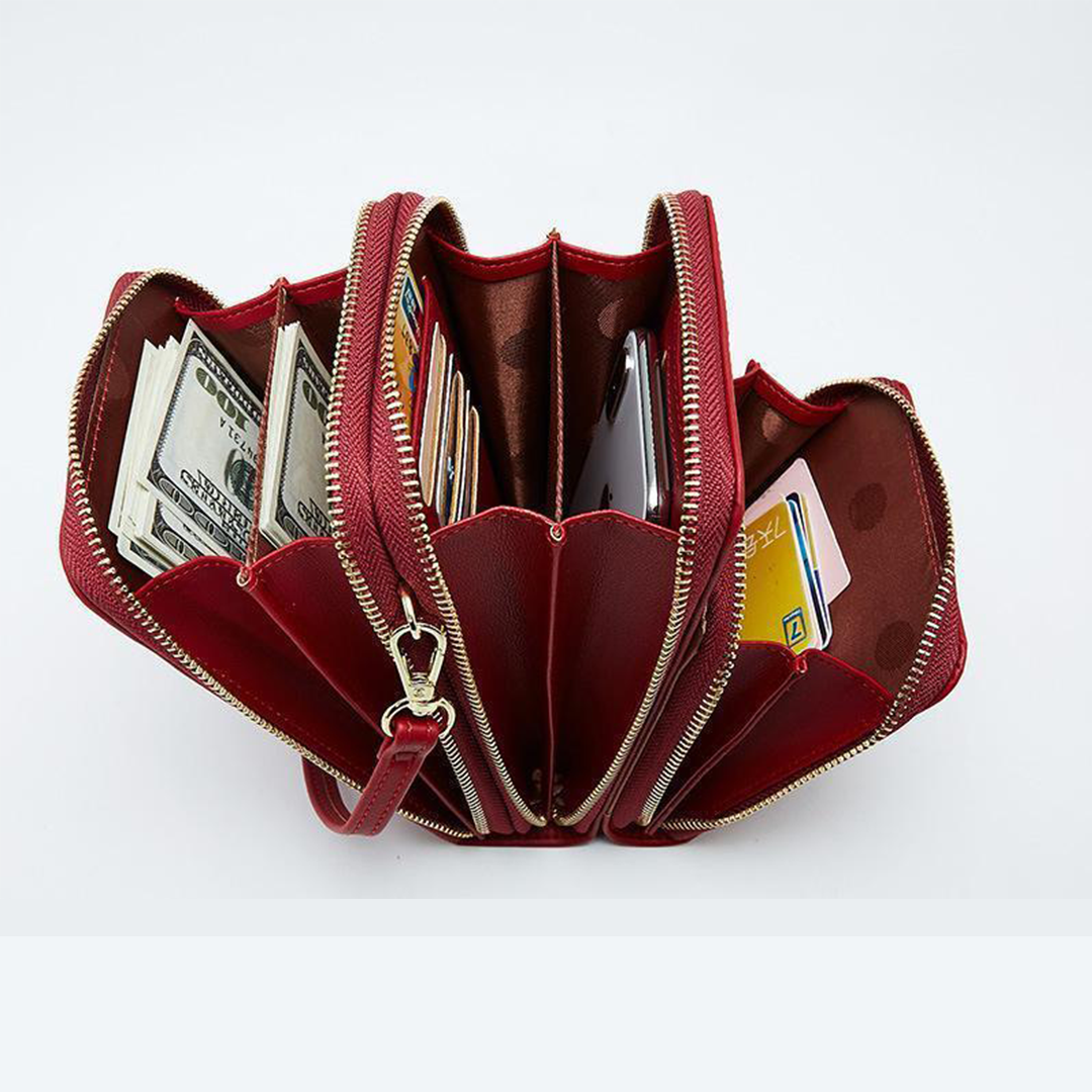 Leather Phone Purse for Women - Triple Lock, Fits Most Smartphones, view 8