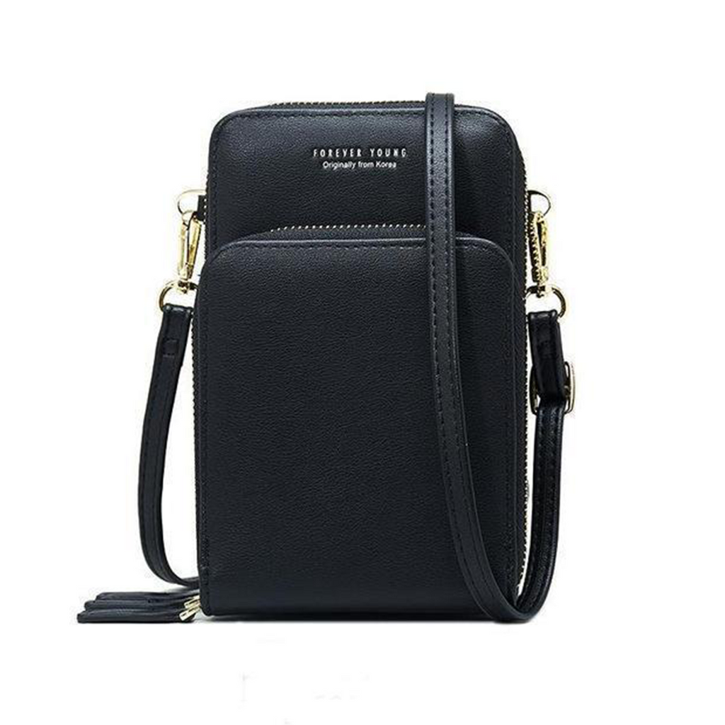 Leather Phone Purse for Women - Triple Lock, Fits Most Smartphones