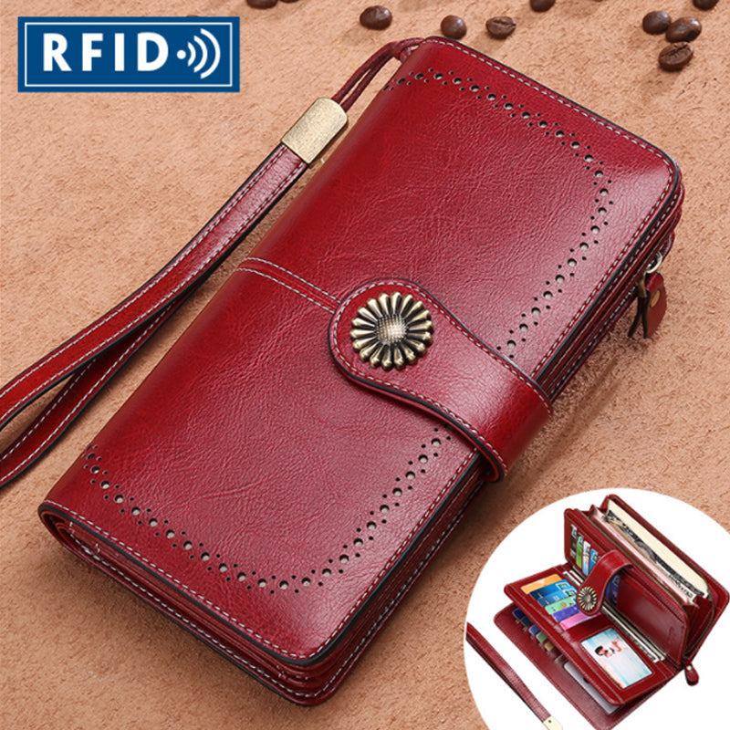 Long Retro Wallet with Large Capacity - PU Polyester, 19.5 x 10.5 cm, view 10
