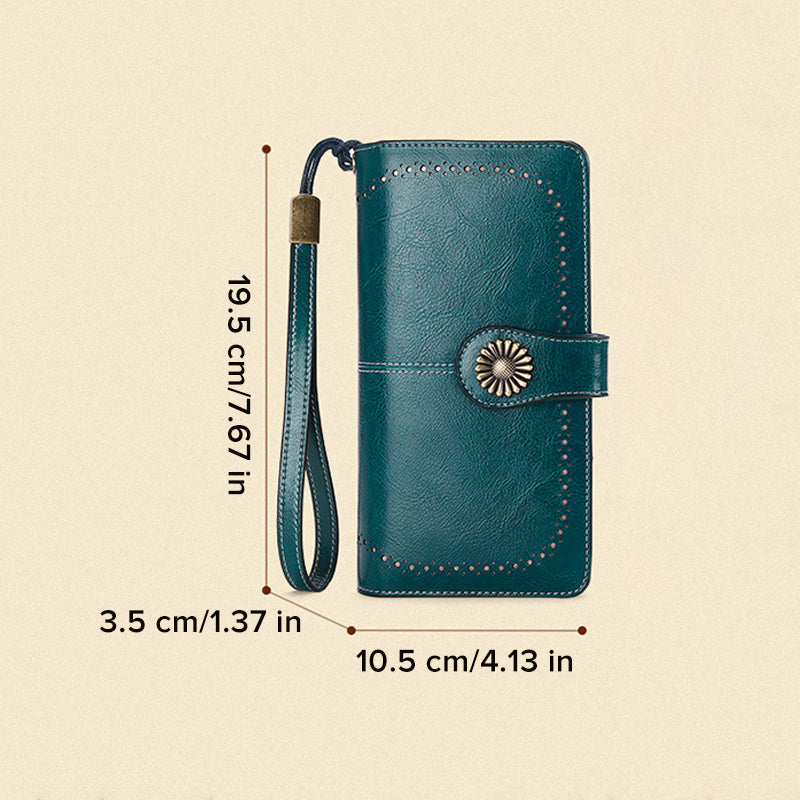 Long Retro Wallet with Large Capacity - PU Polyester, 19.5 x 10.5 cm, view 11