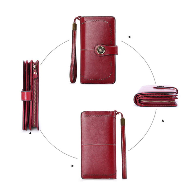 Long Retro Wallet with Large Capacity - PU Polyester, 19.5 x 10.5 cm, view 9