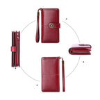 Long Retro Wallet with Large Capacity - PU Polyester, 19.5 x 10.5 cm, view 9