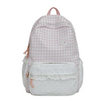 Gingham Pattern Backpack with Polka Dot Accents - Everyday Style, view 10