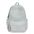 Gingham Pattern Backpack with Polka Dot Accents - Everyday Style, view 9