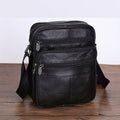 Leather Men’s Shoulder Bag for Men - Genuine Cowhide, Adjustable Strap