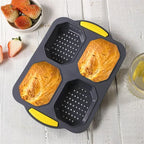 Silicone Burger Bun Baking Mold - Non-Stick, Heat Resistant, 6-Piece, view 2