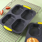 Silicone Burger Bun Baking Mold - Non-Stick, Heat Resistant, 6-Piece, view 4