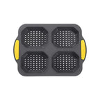 Silicone Burger Bun Baking Mold - Non-Stick, Heat Resistant, 6-Piece, view 7