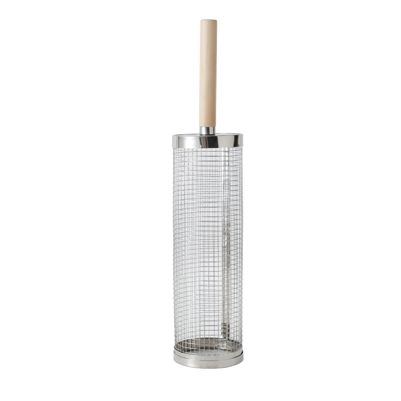 Stainless Steel Grill Baskets for Outdoor BBQ - Nesting Design, Wooden Handles, view 5