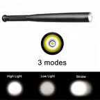 Baseball Bat-Shaped LED Torch, Aluminium Alloy, 3 Modes