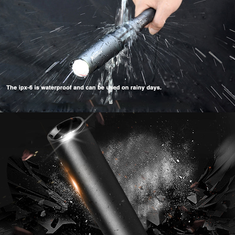 Baseball Bat-Shaped LED Torch, Aluminium Alloy, 3 Modes