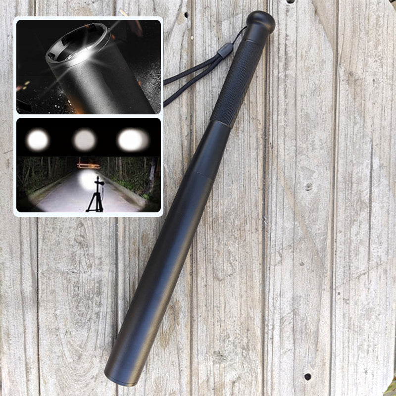 Baseball Bat-Shaped LED Torch, Aluminium Alloy, 3 Modes