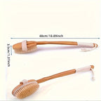 Back Cleaning Sponge Brush for Shower - Natural Boar Bristles, view 3
