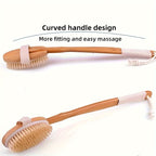 Back Cleaning Sponge Brush for Shower - Natural Boar Bristles, view 4