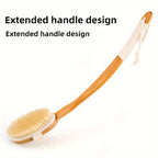 Back Cleaning Sponge Brush for Shower - Natural Boar Bristles, view 5