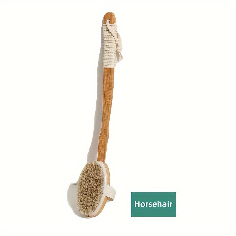 Back Cleaning Sponge Brush for Shower - Natural Boar Bristles