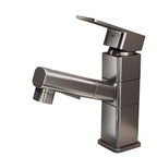Bathroom Vessel Faucet with Swivel Spout and Pull-Out Spray Head - Black, view 15