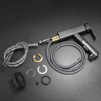 Bathroom Vessel Faucet with Swivel Spout and Pull-Out Spray Head - Black, view 22