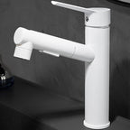 Bathroom Vessel Faucet with Swivel Spout and Pull-Out Spray Head - Black, view 37