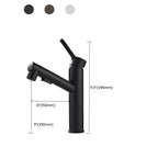 Bathroom Vessel Faucet with Swivel Spout and Pull-Out Spray Head - Black, view 4