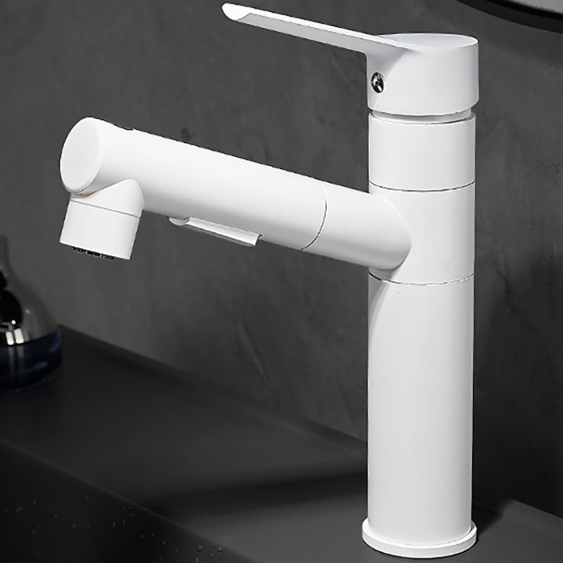 Bathroom Vessel Faucet with Swivel Spout and Pull-Out Spray Head - Black, view 42