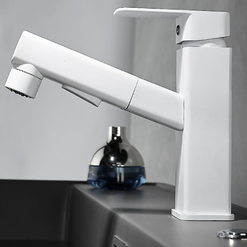 Bathroom Vessel Faucet with Swivel Spout and Pull-Out Spray Head - Black, view 43