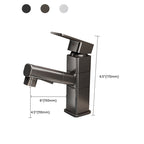 Bathroom Vessel Faucet with Swivel Spout and Pull-Out Spray Head - Black, view 7