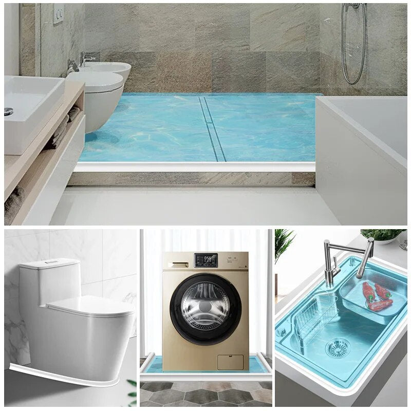 Silicone Shower Barrier for Bathroom - Water-Resistant, Flexible, view 5