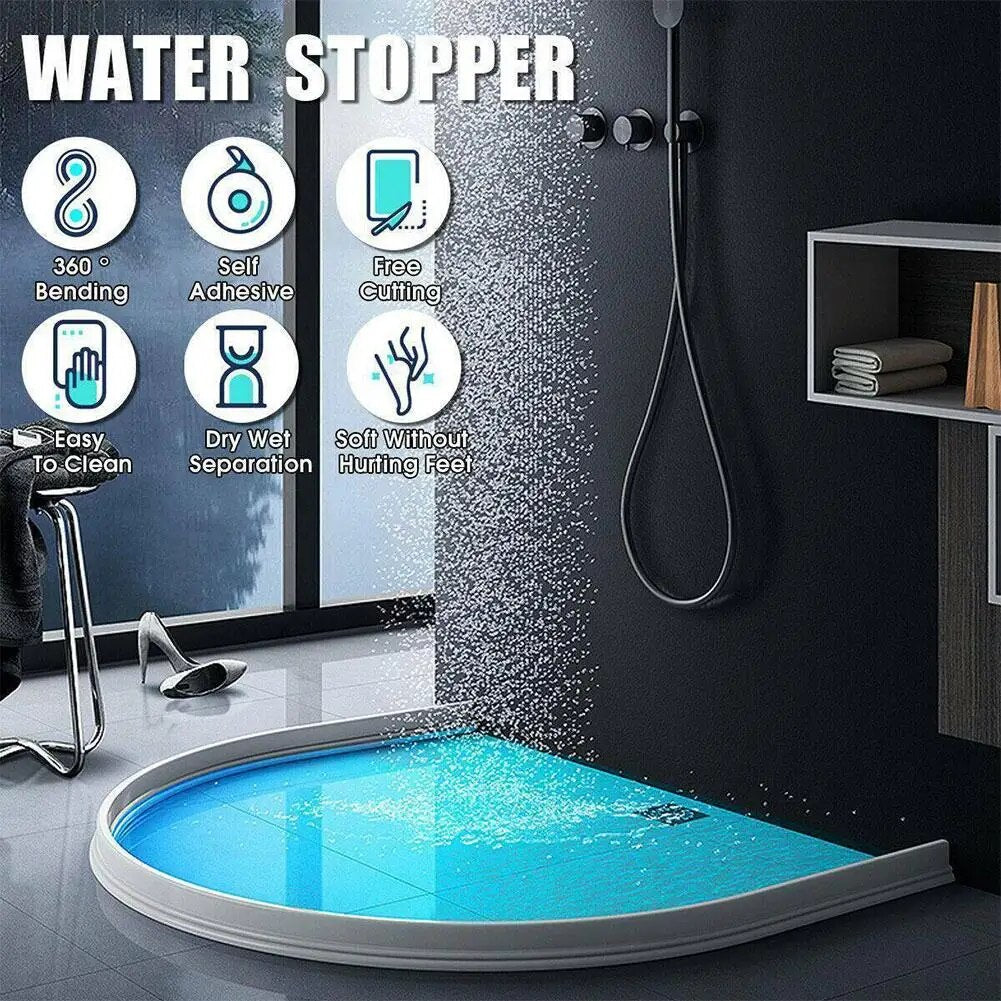 Silicone Shower Barrier for Bathroom - Water-Resistant, Flexible