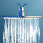 304 Stainless Steel Ceiling Mounted Shower Head - Large Sizes, Black Silver, view 2