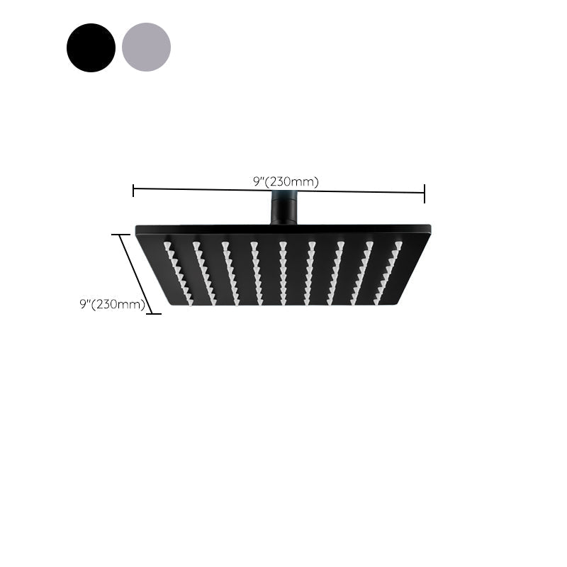 304 Stainless Steel Ceiling Mounted Shower Head - Large Sizes, Black Silver, view 8