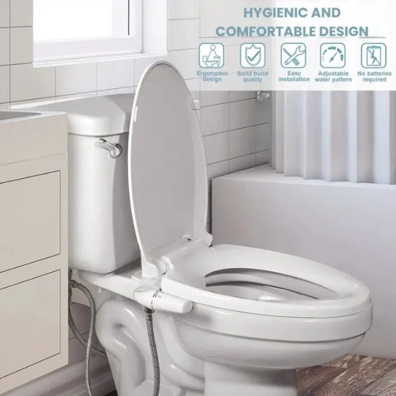 Ultra-Thin Bidet Attachment for Toilet - Dual Spray, 0.19" Slim Design, view 2