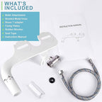 Ultra-Thin Bidet Attachment for Toilet - Dual Spray, 0.19" Slim Design, view 6
