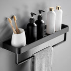 Matt Black Stainless Steel Bathroom Set - 1 or 2 Piece Bath Rack, 30-60 cm, view 11