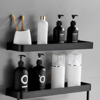 Matt Black Stainless Steel Bathroom Set - 1 or 2 Piece Bath Rack, 30-60 cm, view 2