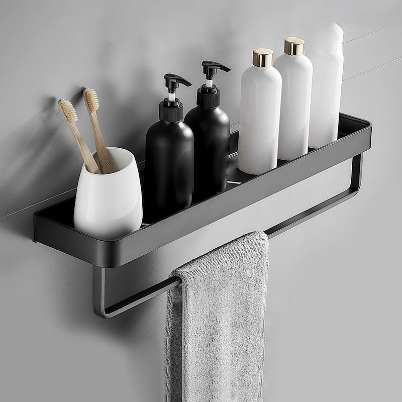 Matt Black Stainless Steel Bathroom Set - 1 or 2 Piece Bath Rack, 30-60 cm, view 25