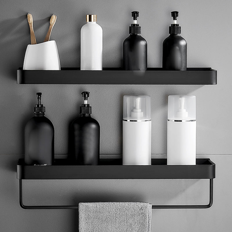 Matt Black Stainless Steel Bathroom Set - 1 or 2 Piece Bath Rack, 30-60 cm, view 3