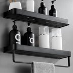 Matt Black Stainless Steel Bathroom Set - 1 or 2 Piece Bath Rack, 30-60 cm, view 33